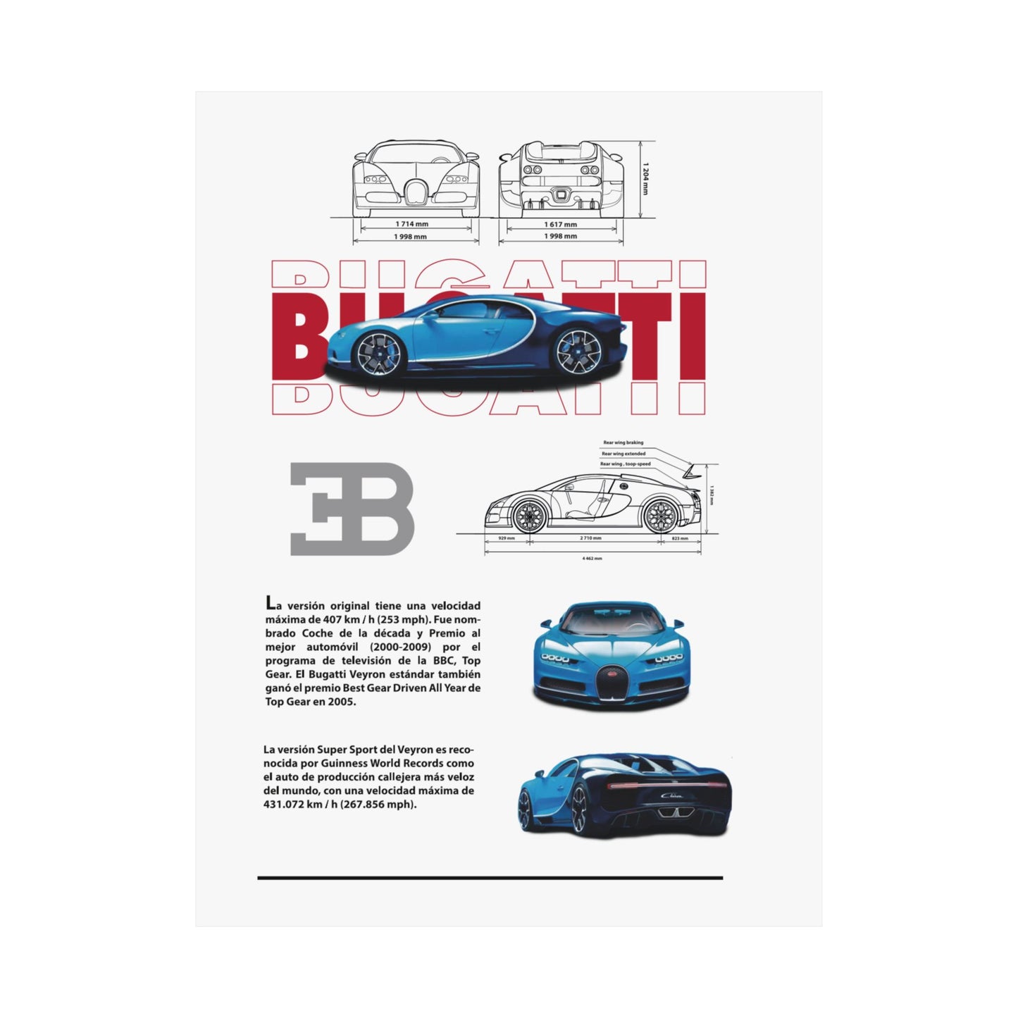 Bugatti Car Art Print