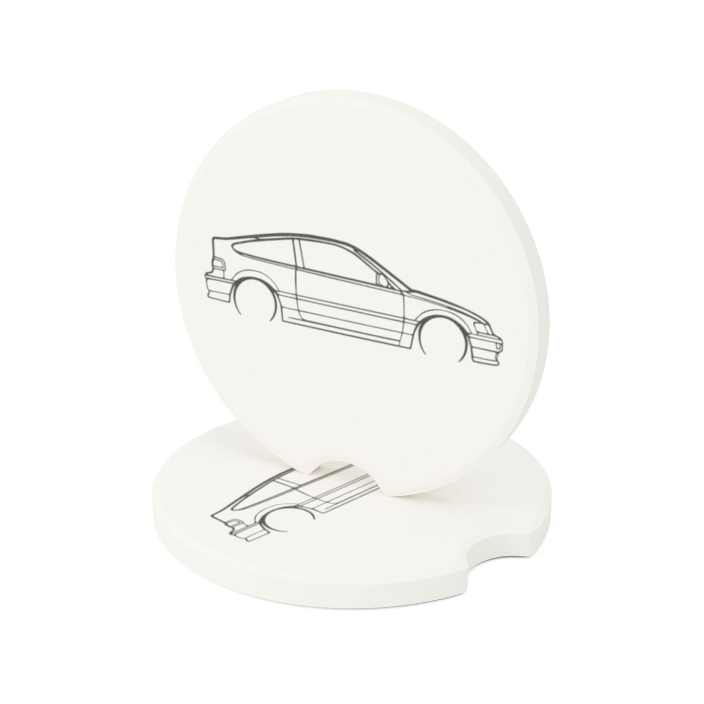 Honda CRX Silhouette Soapstone Car Coaster