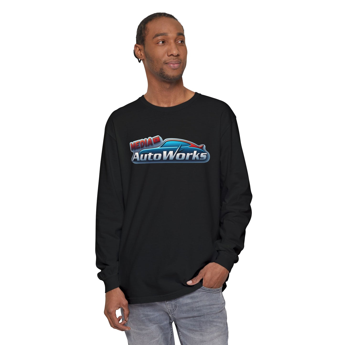 AutoWorks Media - Unisex Garment-dyed Long Sleeve T-Shirt