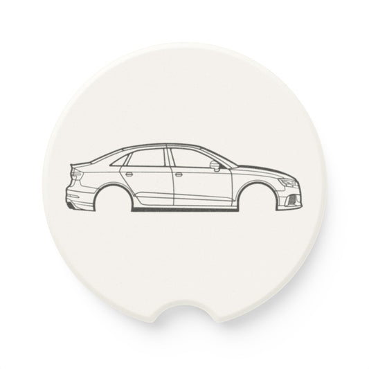 Audi RS3 Silhouette Soapstone Car Coaster