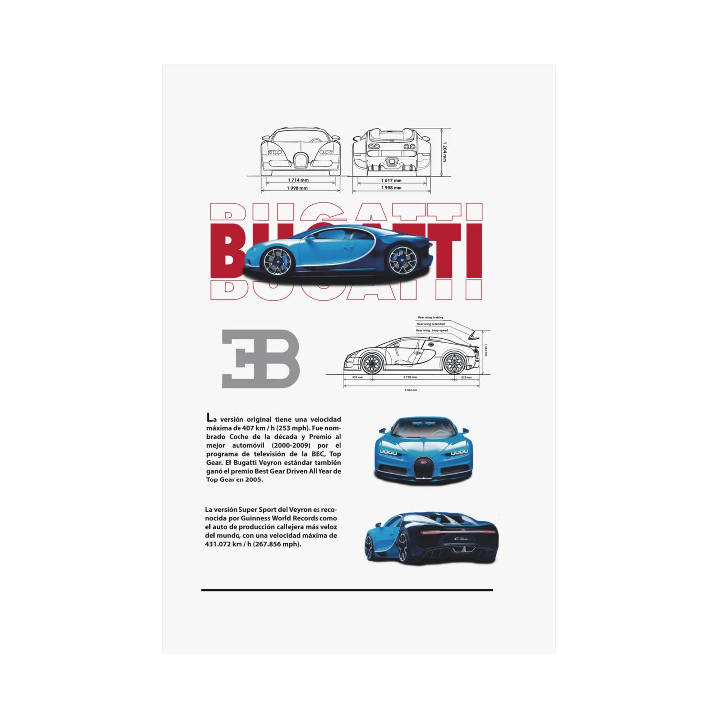 Bugatti Car Art Print