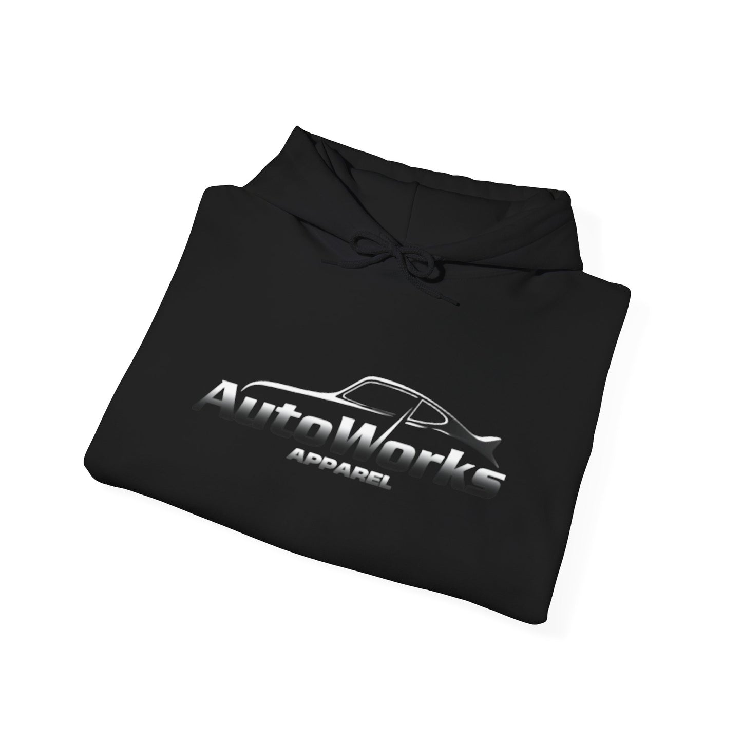 AutoWorks Apparel Silver & Black Unisex Heavy Blend™ Hooded Sweatshirt