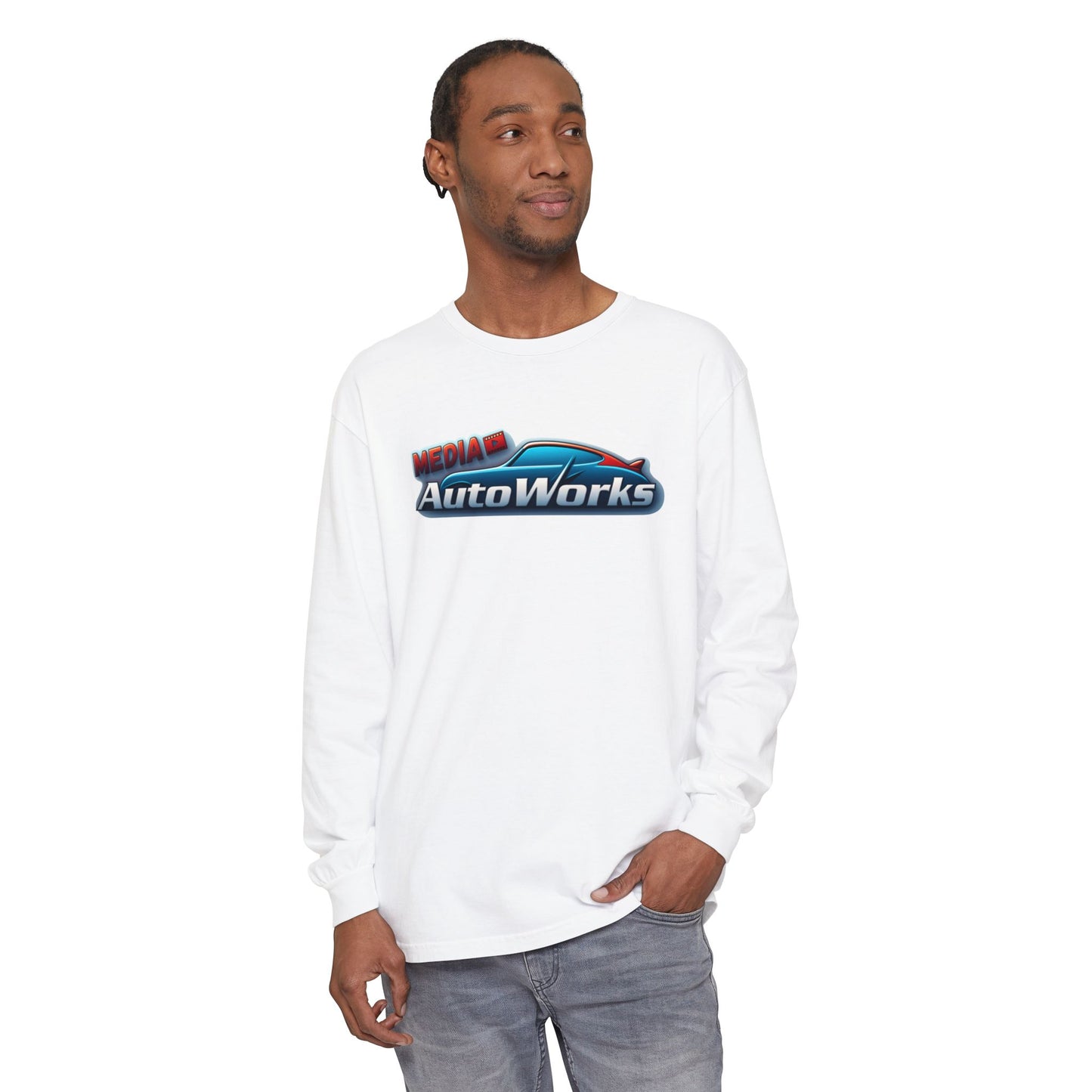 AutoWorks Media - Unisex Garment-dyed Long Sleeve T-Shirt