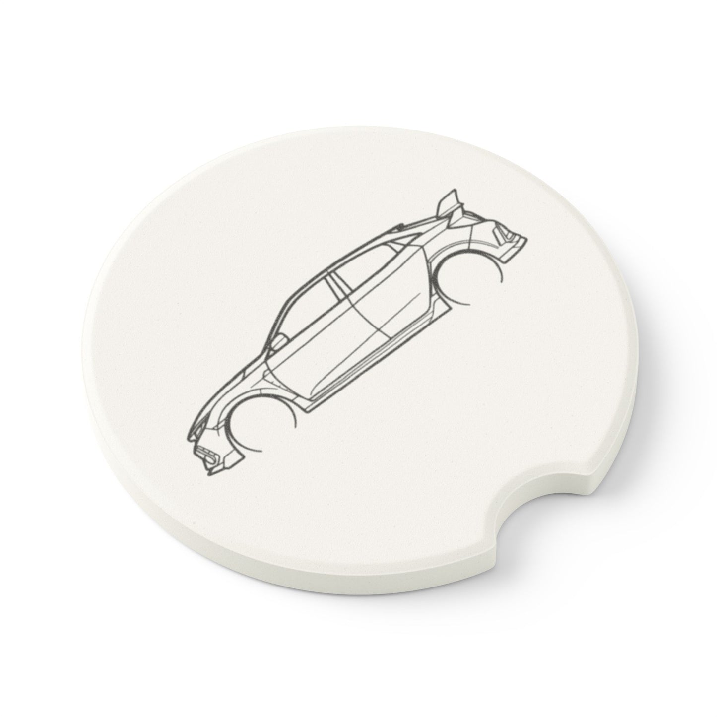 Honda Civic Type R Silhouette Soapstone Car Coaster