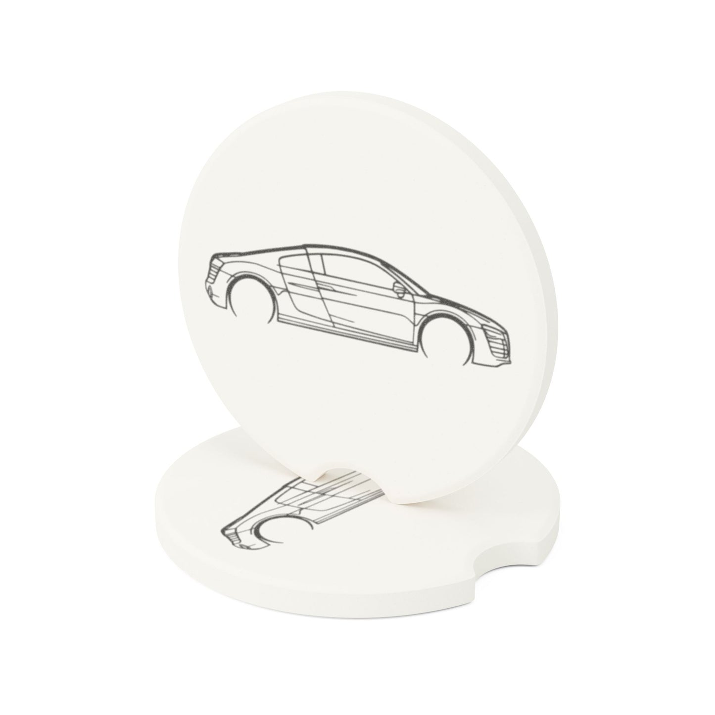 Audi R8 Silhouette Soapstone Car Coaster