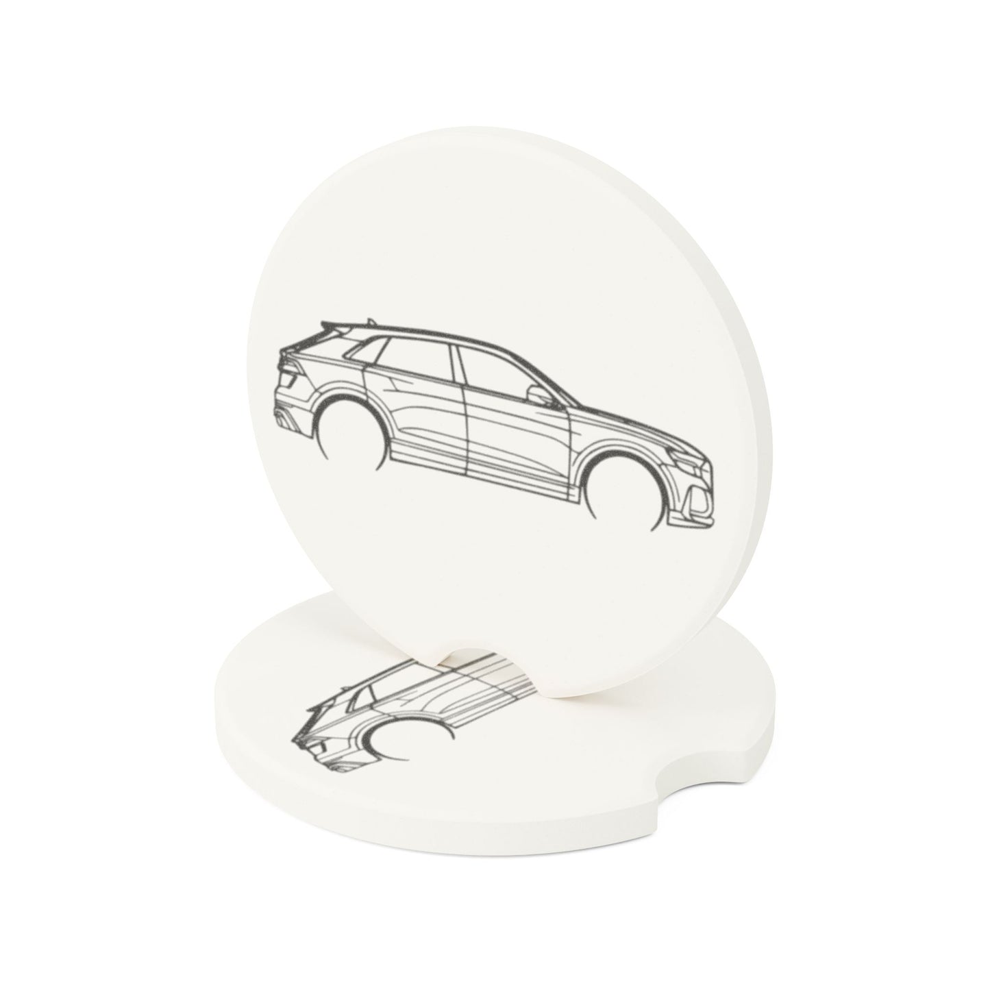 Audi Q8 Avant Silhouette Soapstone Car Coaster