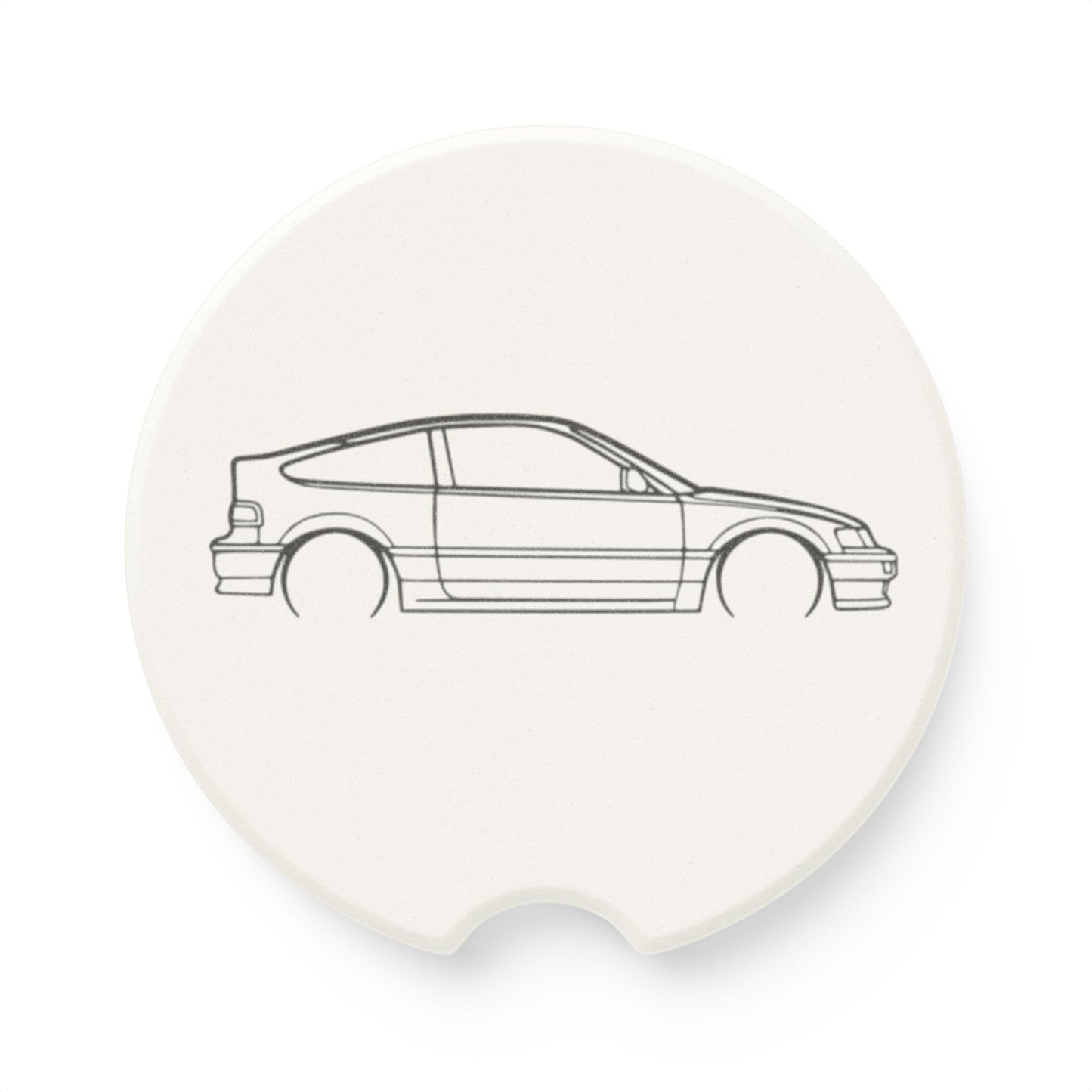 Honda CRX Silhouette Soapstone Car Coaster