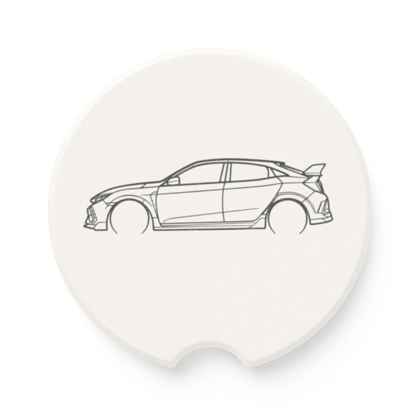 Honda Civic Type R Silhouette Soapstone Car Coaster
