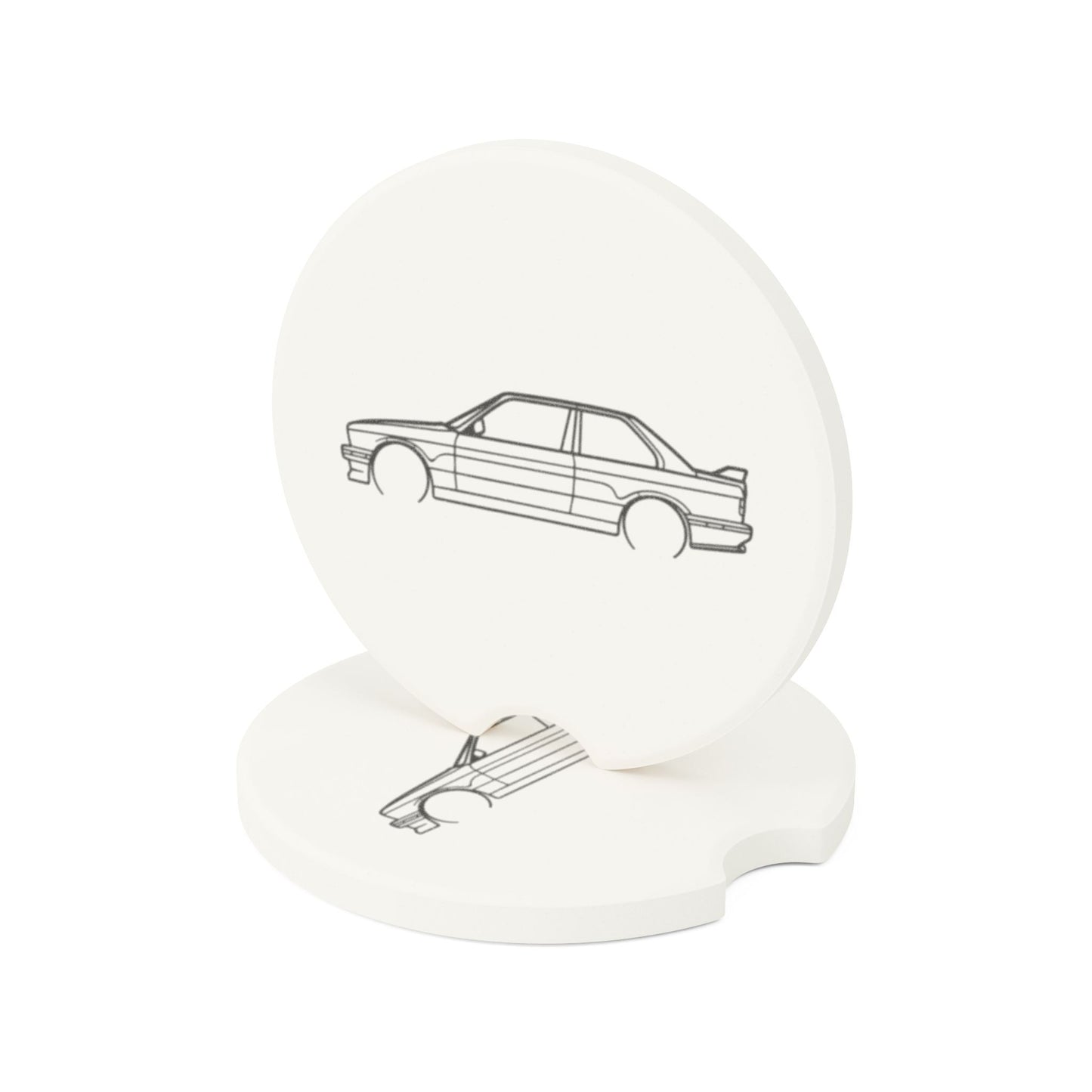 BMW E30 M3 Silhouette Soapstone Car Coaster