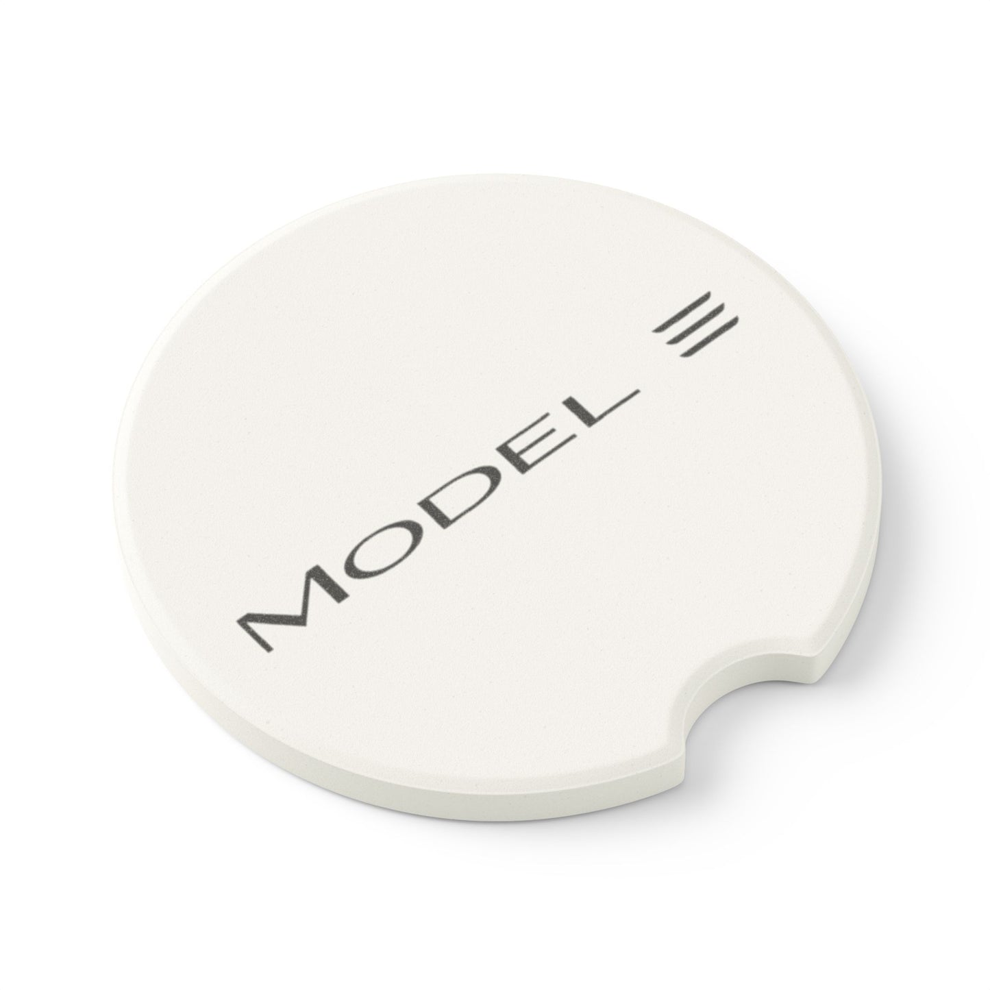 Tesla Model 3 Logo Soapstone Car Coaster