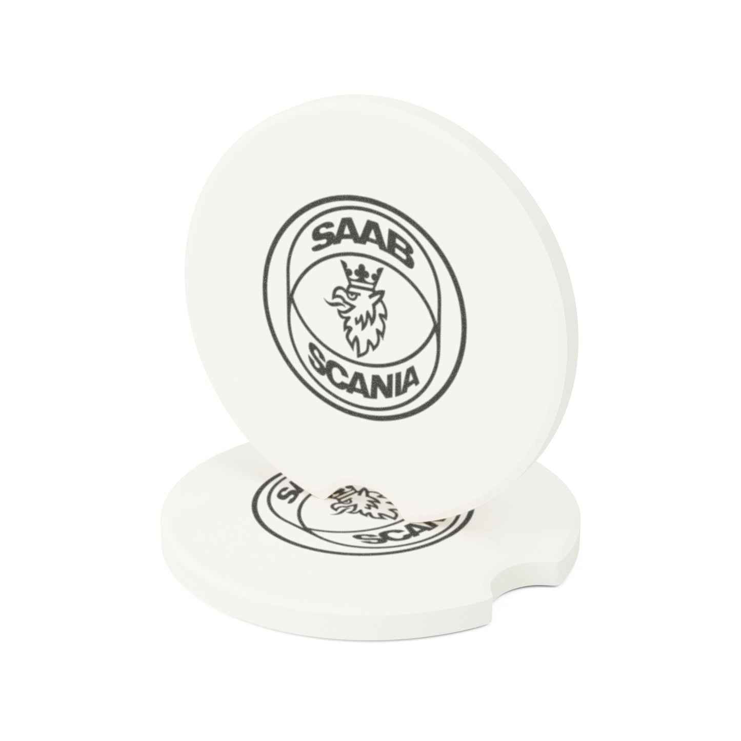 Saab Logo Soapstone Car Coaster
