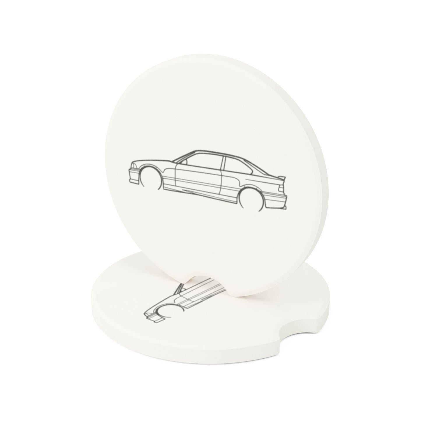 BMW E36 M3 Silhouette Soapstone Car Coaster