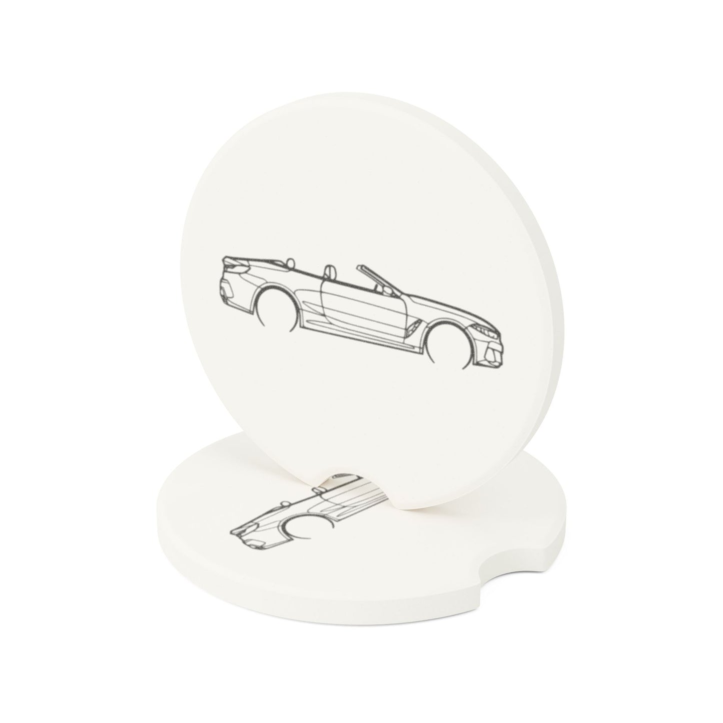 BMW 850i Silhouette Soapstone Car Coaster