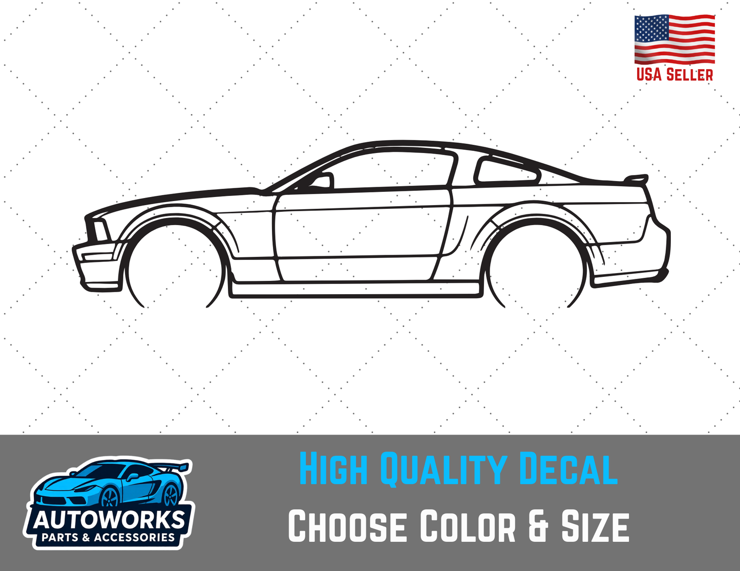 Decal Of 2005 Ford Mustang GT Outline