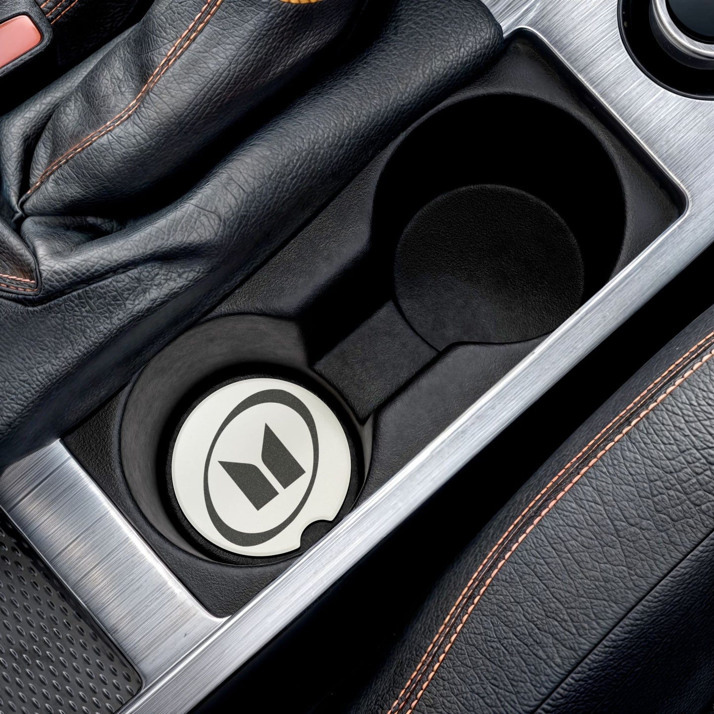 Isuzu Logo Soapstone Car Coaster
