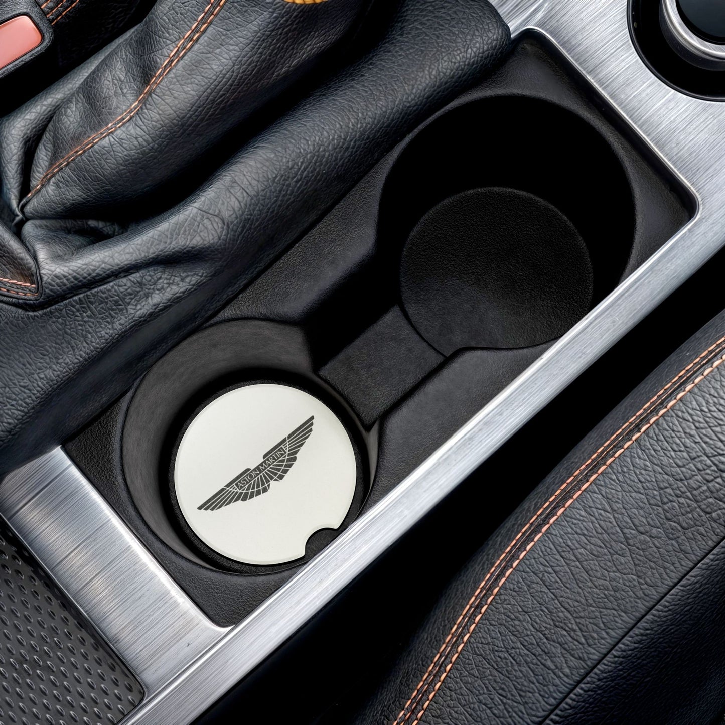 Aston Martin Logo Soapstone Car Coaster