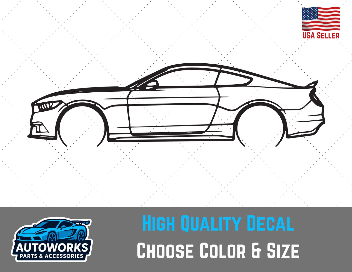 Decal Of 2015 Ford Mustang Outline