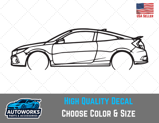 Decal Of 2019 Honda Civic SI Outline