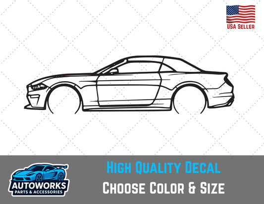 Decal Of 2016 Ford Mustang GT Convertible Outline