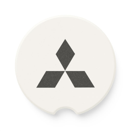 Mitsubishi Logo Soapstone Car Coaster