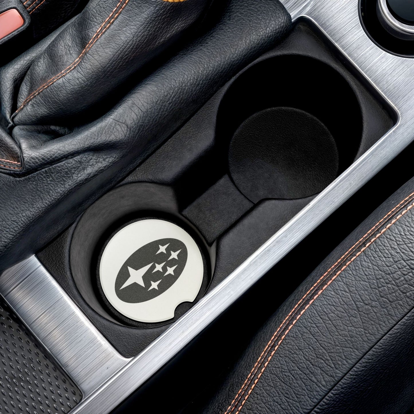 Subaru Logo Soapstone Car Coaster