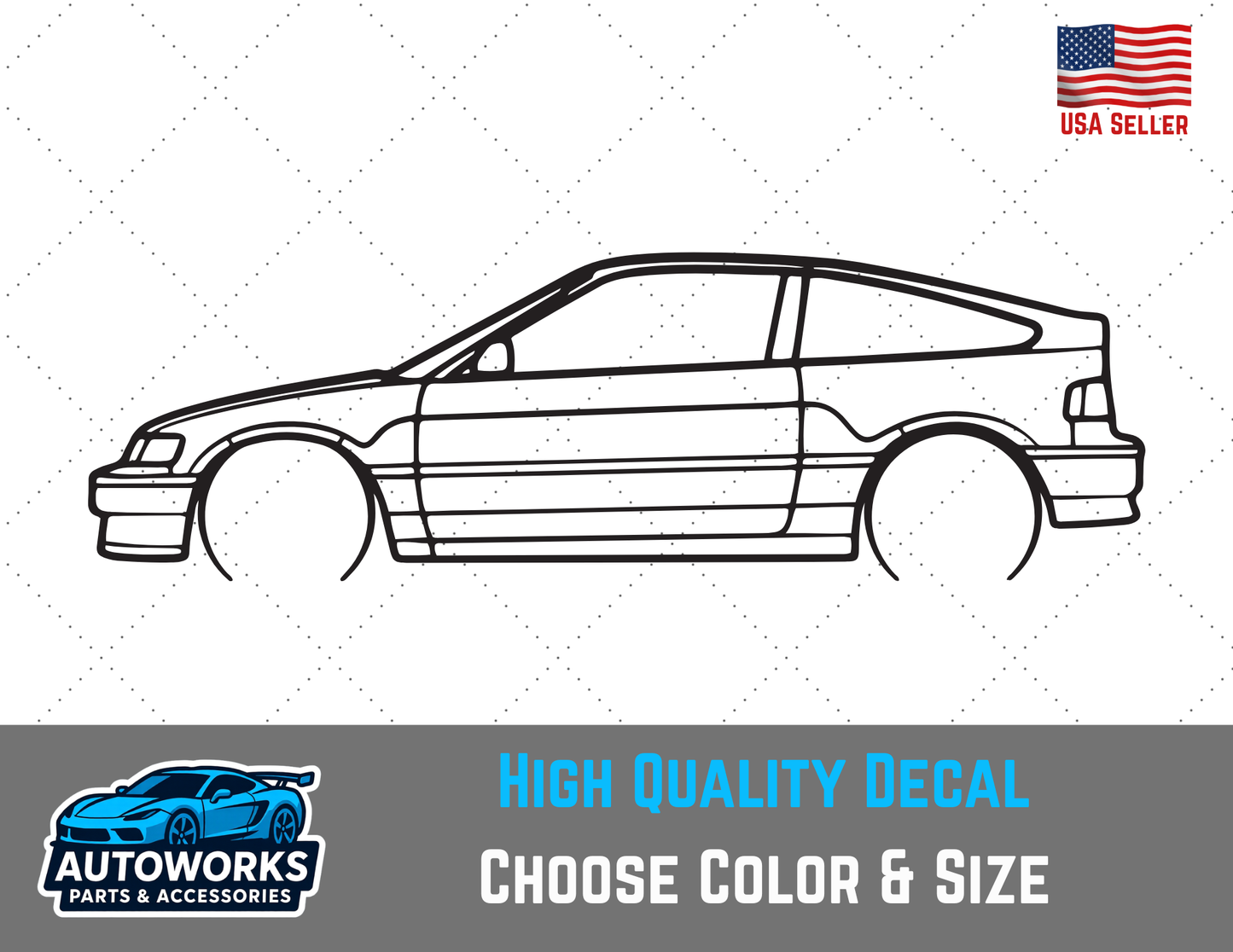 Decal Of 1989 Honda CRX Outline