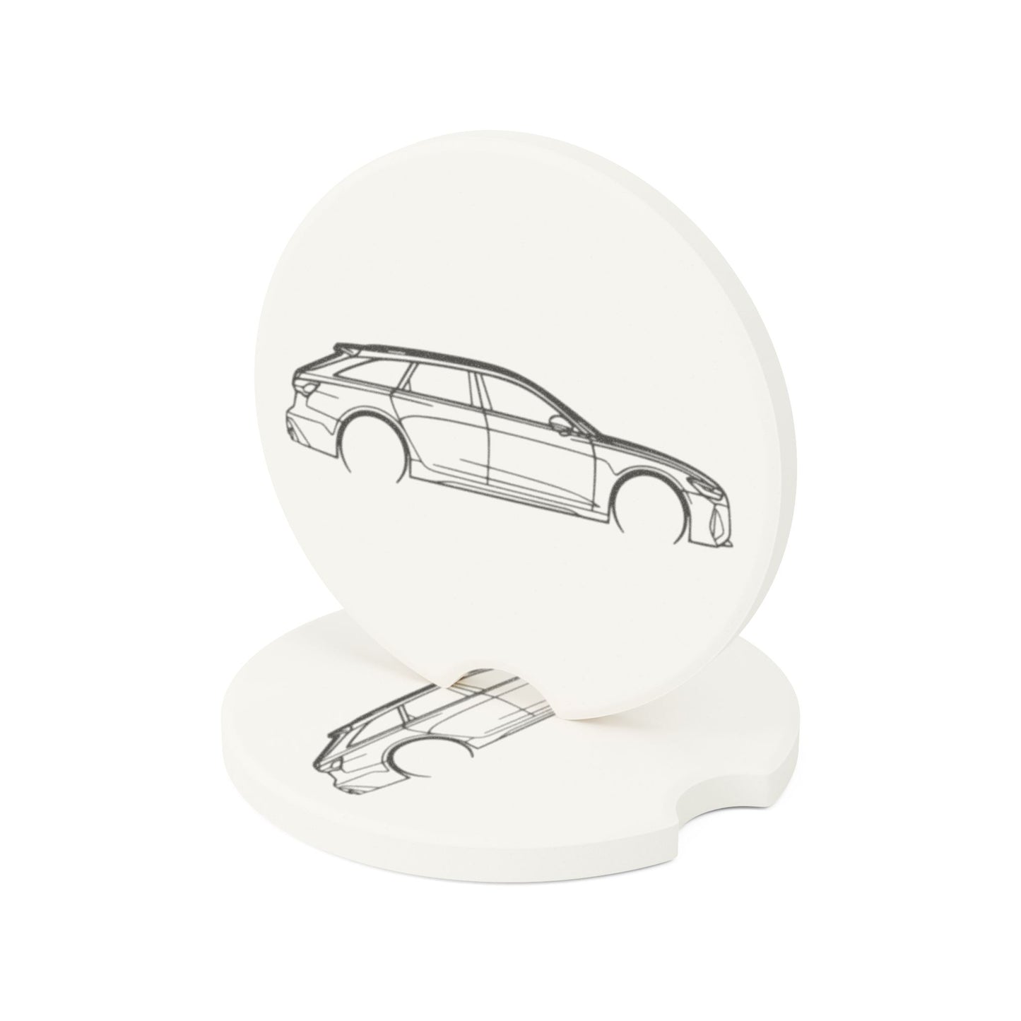 Audi RS6 Avant Silhouette Soapstone Car Coaster