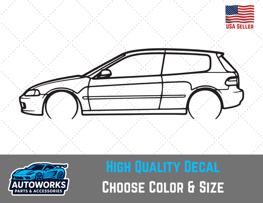 Decal Of 1995 Honda Civic EG Outline